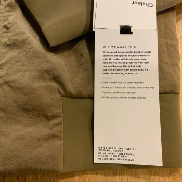 Lululemon Non Stop Bomber Jacket SZ 4 Reversible Water Repellent Base Warmth NWT - Picture 6 of 10